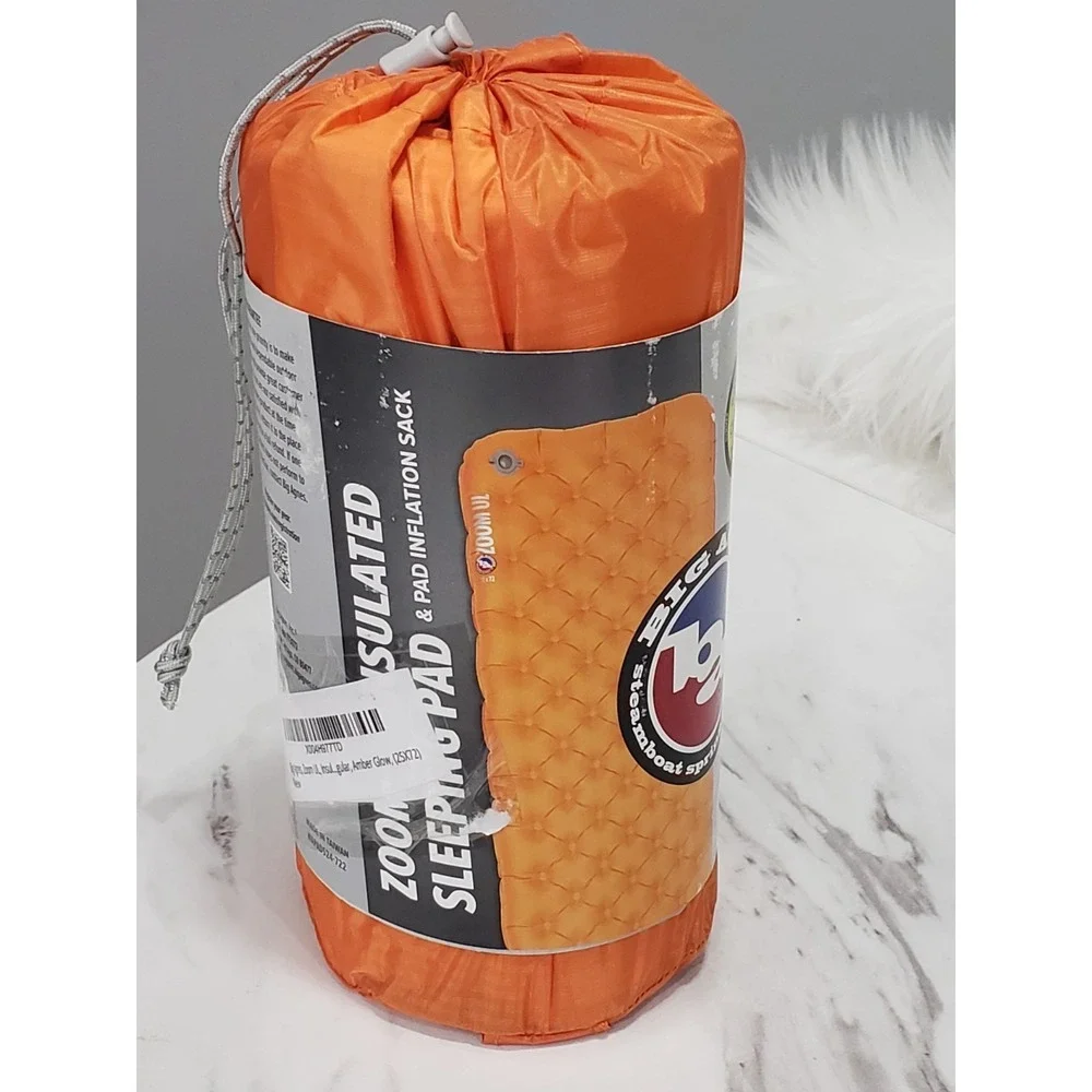 NEW Big Agnes Zoom UL Insulated Sleeping Pad Amber Glow 25x72 -